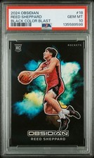 2024 OBSIDIAN #18 REED SHEPPARD RC BLACK COLOR BLAST PSA 10 GEM MT - POP 5 🔥 