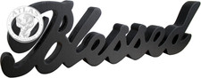 CVHOMEDECO. Blessed Sign Free Standing Wooden Words Sign for Gift and Table/Shel