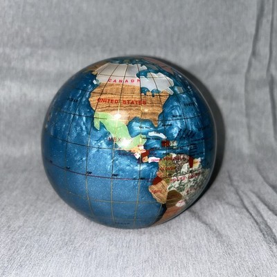 Alexander Kalifano Gemstone Globe Paper Weight 