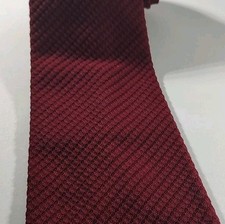 Men's Necktie Wembley Burgundy Color Textured Feel 100 Polyester 3.5" from
