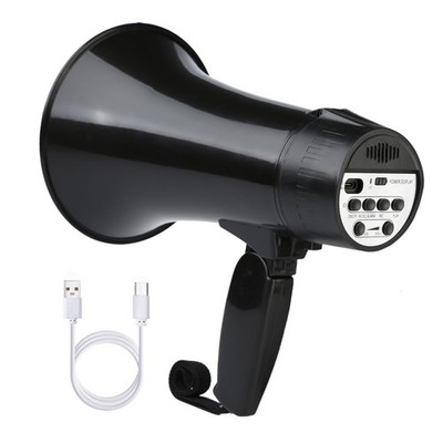 20 Watt Rechargeable Megaphone Bullhorn Speaker, Siren and 240s Recording, Po...