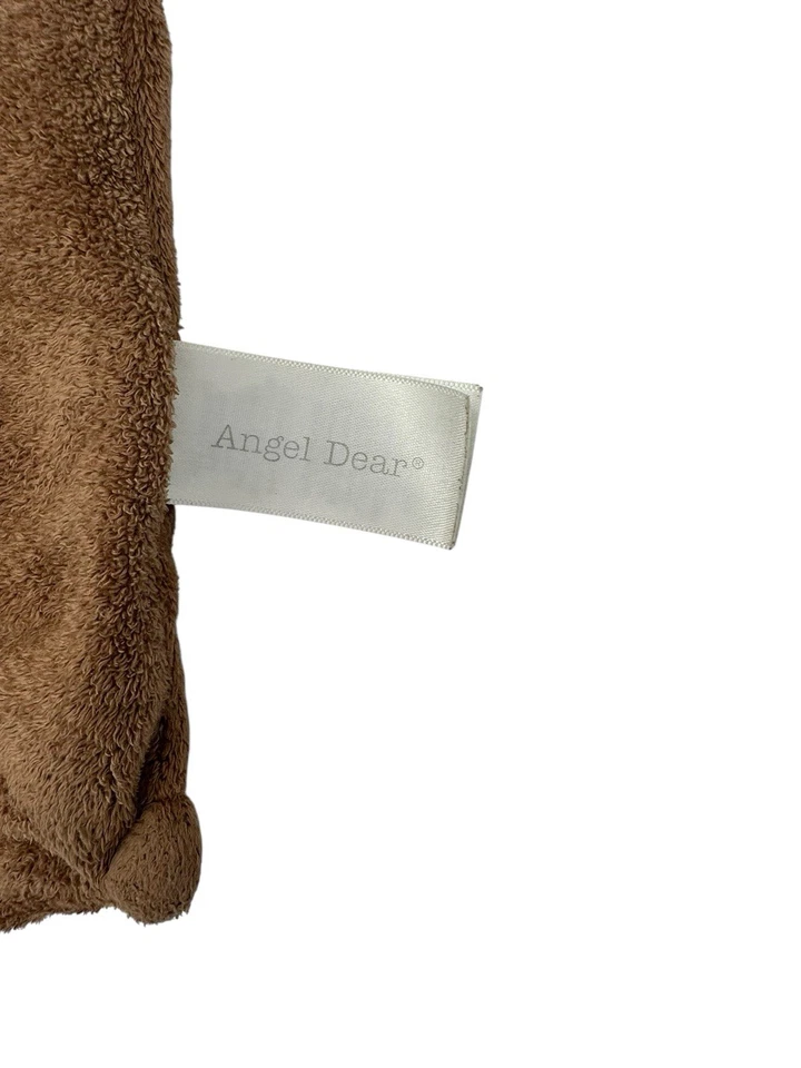 Angel Dear Brown Peluche Buffalo Bull Bisonte Lovey Manta de Seguridad Esquinas Anudadas Foto 3 de 4