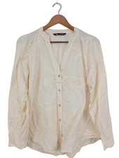 ZARA Camicia blusa Donna Camicetta a blusa Taglia IT 40 crema elegante