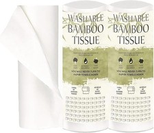 TANNESS 2-Pack Bamboo Kitchen Roll – Reusable Paper Towels and Towel Alternat