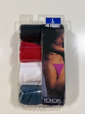 Vintage Honors Men's 4 Pack String Bikini Briefs Underwear NOS 90s