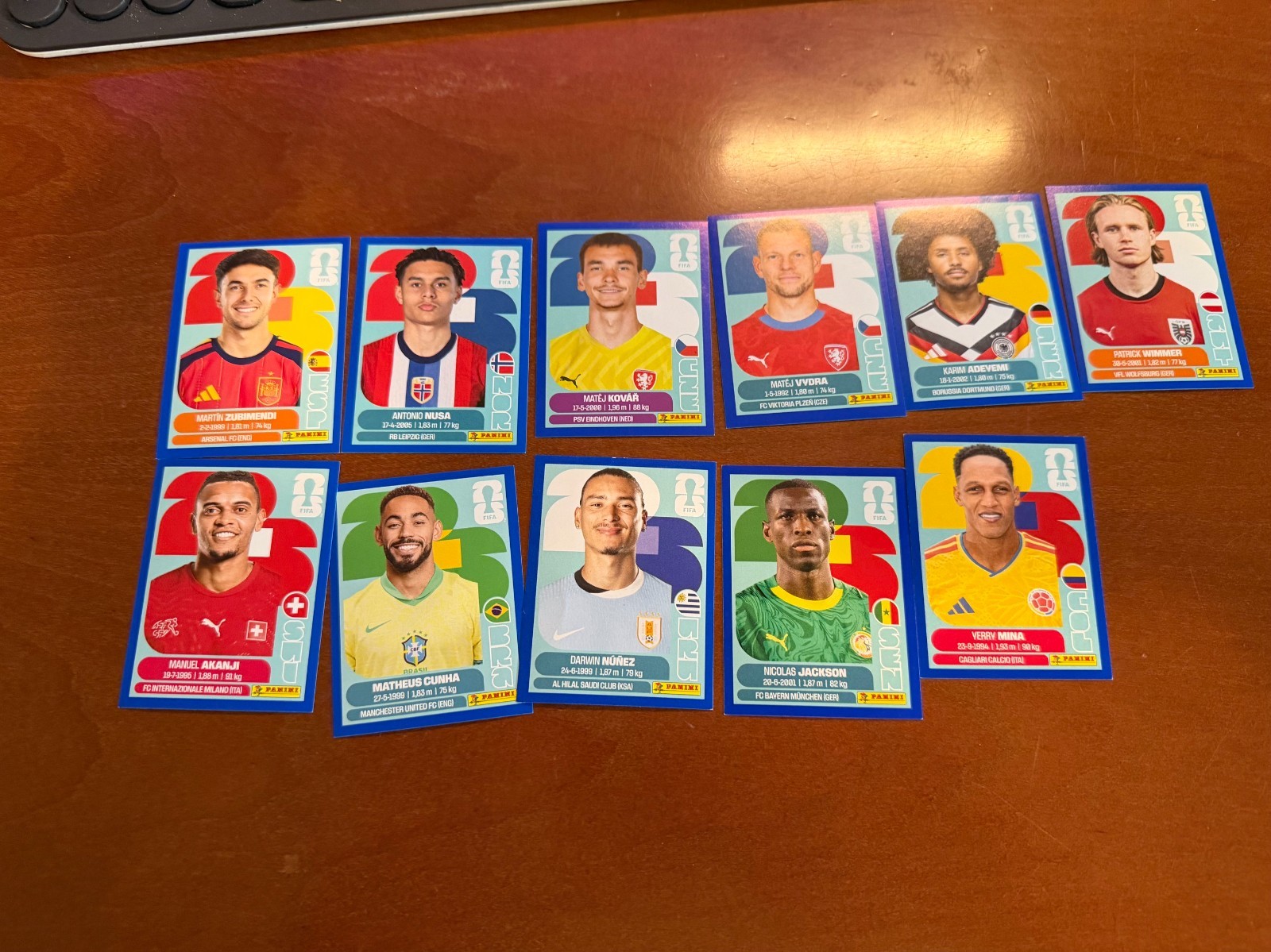 2026 Panini FIFA World Cup Stickers Blue / Orange / Green - You Pick!