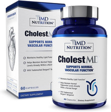 1MD Nutrition CholestMD with Olive Leaf Extract, Bergavit, Niacin, Garlic  60 C