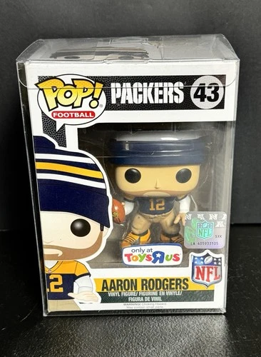 Funko Pop! NFL Aaron Rodgers Toys R Us Green Bay Packers #43 W/protector 🔥 🔥
