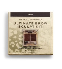 Image of Revolution Pro Ultimate Brow Sculpt Kit 5 Piece On-The-Go Brow Kit, Ebony Brown