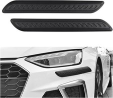 2PC Rubber Car Bumper Guard Anti-Collision Anti-Scratch Universal Black