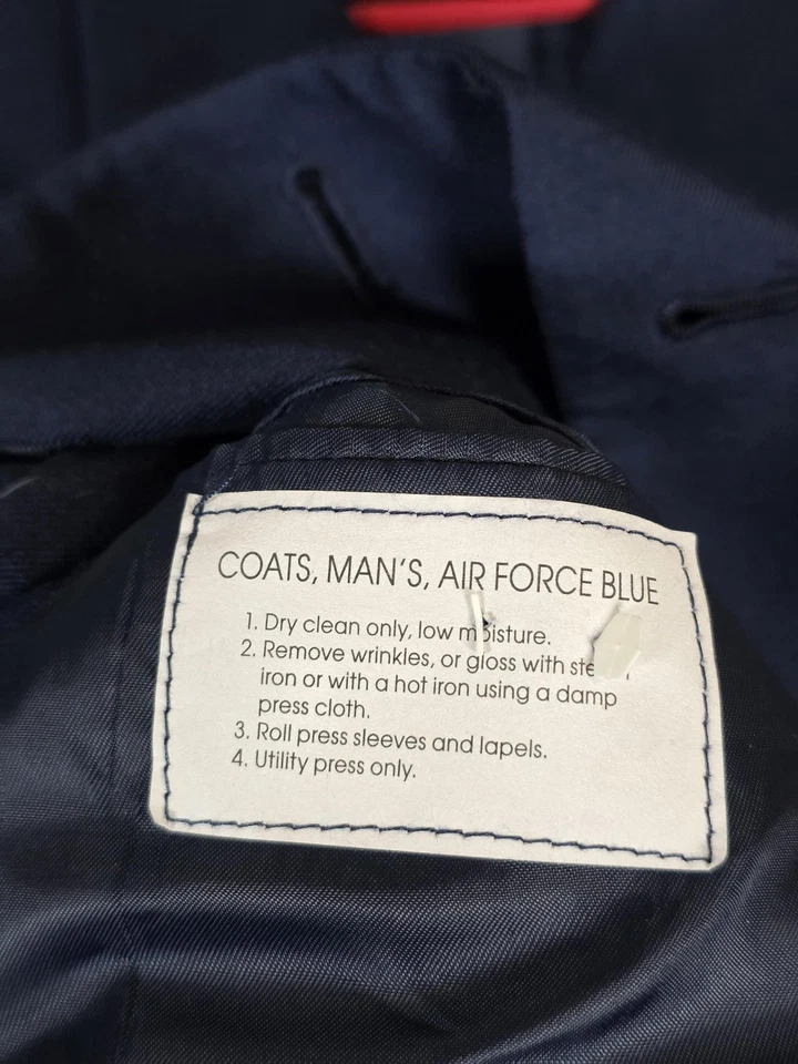 US Air Force Service Dress Coat Mens 50S Blue Poly Wool Serge AF Shade 1620 - Image 4 of 4