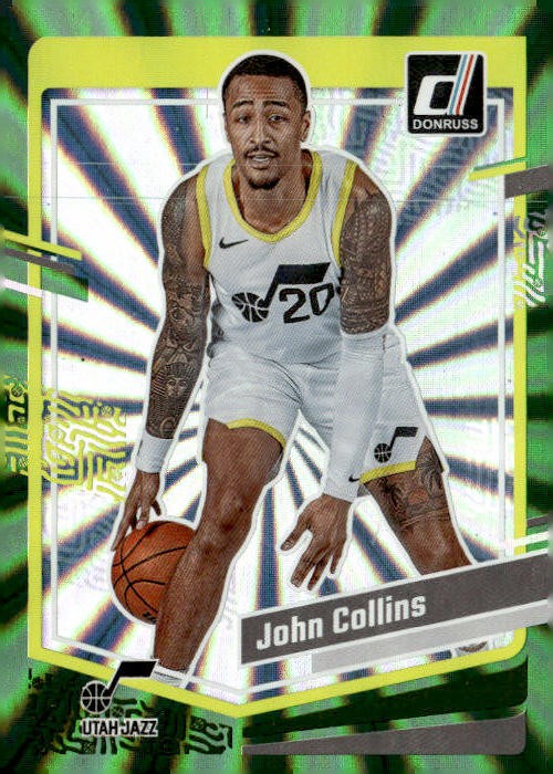 2023-24 Donruss #184 John Collins Green Laser Holo
