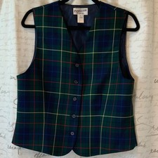 Pendleton Signature Tartan Women's Plaid Virgin Wool Vest Size 12