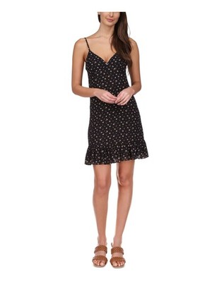 MICHAEL MICHAEL KORS Womens Black Adjustable Straps Lined Mini Dress 0