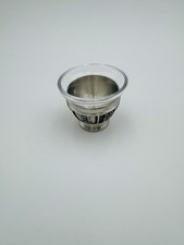 Vintage Konge-Tinn Norwegian Pewter Viking Salt Cellar w/ Insert & Spoon