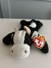TY Original Beanie Baby Daisy Cow Tags PVC Pellets Excellent Condition