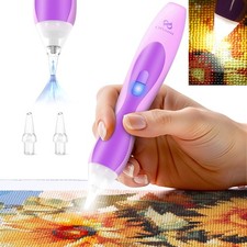 Electric Diamond Art Pens with Light, Quiet Suction Diamond Painting Pen, Wir...