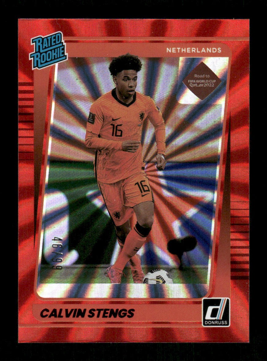 2021-22 Donruss #186 Calvin Stengs Holo Red Laser #/99