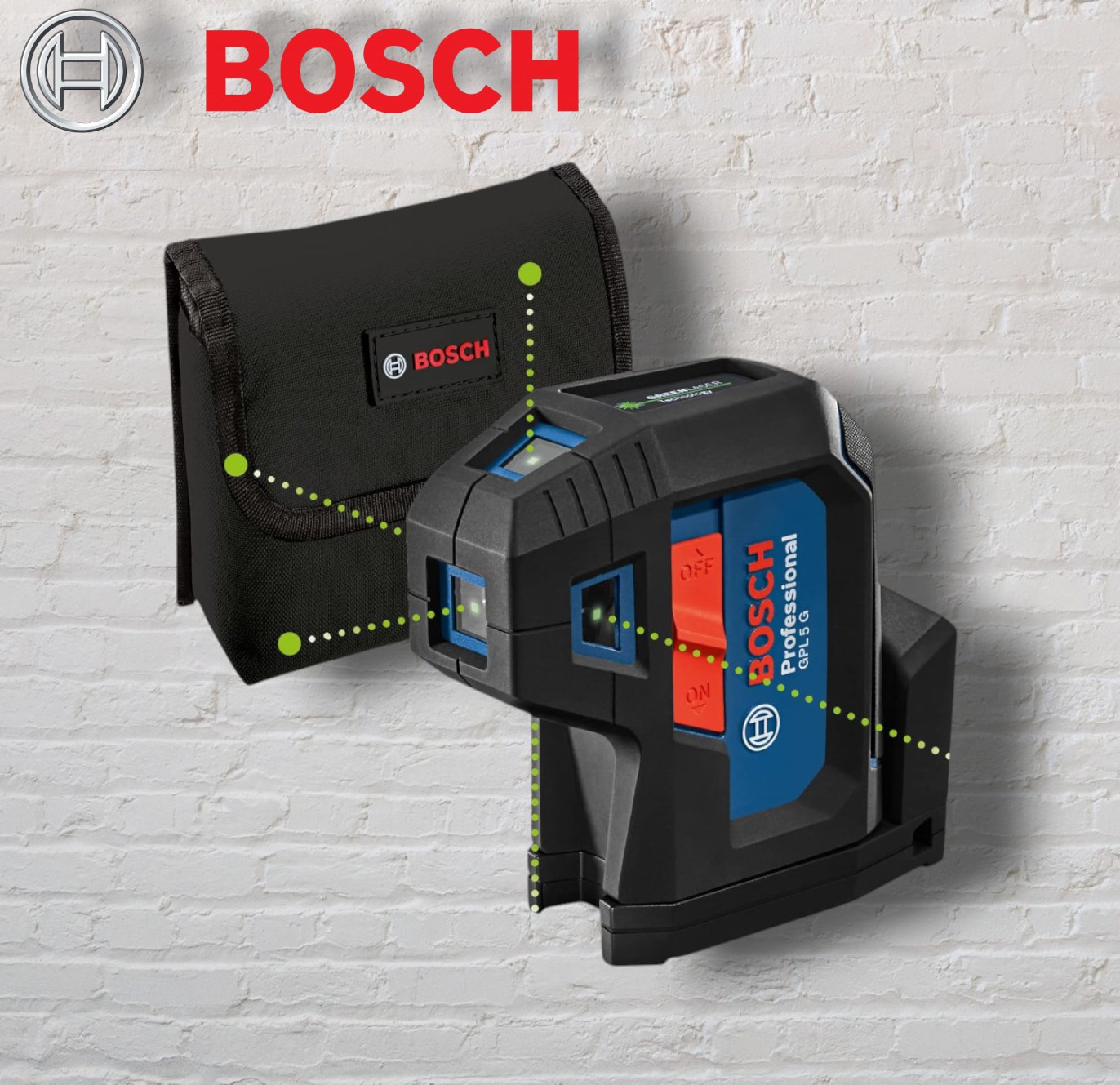 Bosch GPL 5 Professional Laser Level Self-Leveling 5 Point Plumb