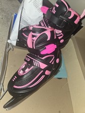 Lake Placid Summit Adjustable Youth Figure Skates Pink Black