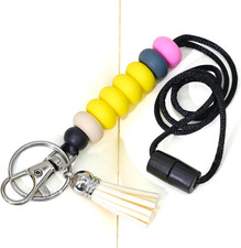 Teacher Lanyards for ID Badges for Women Silicone Bead Lanyards for ID Badge Hol