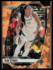 2024 Panini Prizm WNBA #122 Kiah Stokes Ice Orange Prizms