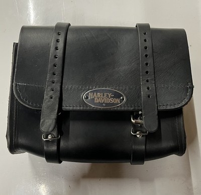 Harley Davidson Black Leather Sissy Bar Bag
