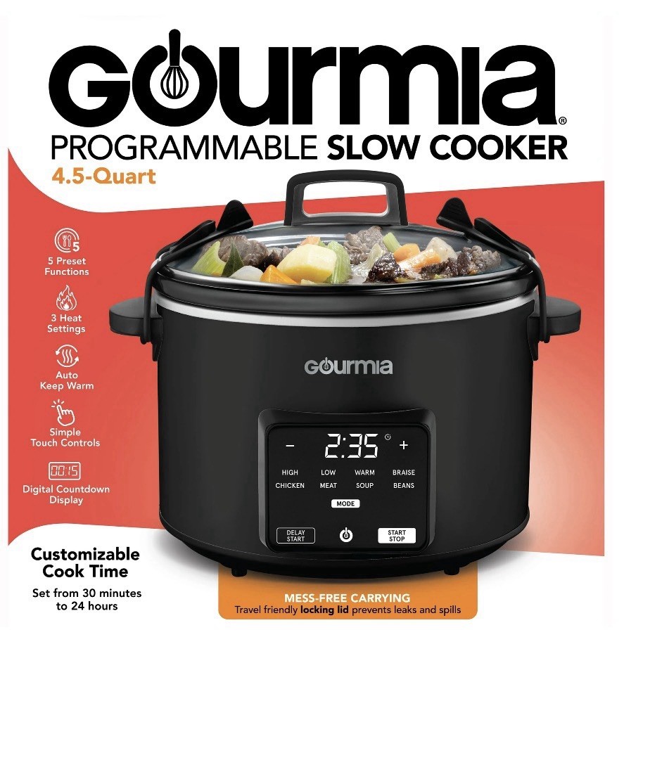 Programmable Slow Cooker 4.5 Qt With Digital  Controls
