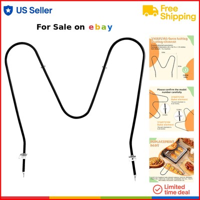 Oven Bake Element Metal 19.5x18.5in for Frigidaire Kenmore, Even Heat, Replac...