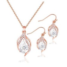 Dainty Bridesmaid Jewelry Set for Women 1-4-6-8 Sets 18K Gold ROSE GOLD - 1 SET