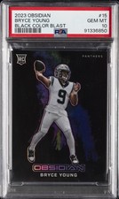2023 PANINI OBSIDIAN BLACK COLOR BLAST #15 BRYCE YOUNG PSA 10