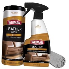Leather Cleaner Conditioner - Cleans, Restores 2 Pack 12 Fl Oz 30 Wipes