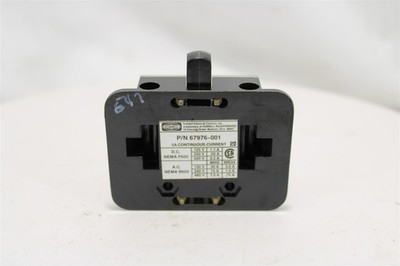 Hubbell 67976-001 Euclid 5210 Aux Contact Block | 1NO/1NC | 5A | NEMA B600/P600