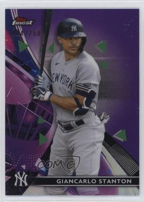 2021 Topps Finest Purple Refractor 34/250 Giancarlo Stanton #85 17hc