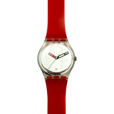 Swatch Gent   MOMA Red (GZ406D) mit Box & Papieren NOS Mint Neu, tested, neue Ba