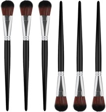 6 PCS 1" Oval Mop Blending Brushes for Acrylic, Oil, Watercolor Painting