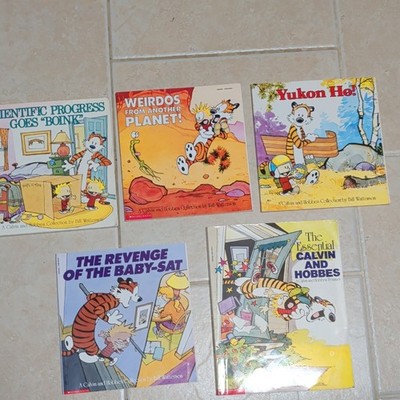 Calvin and Hobbes Lot of 5 by Bill Watterson Paperback Illustrated Collection