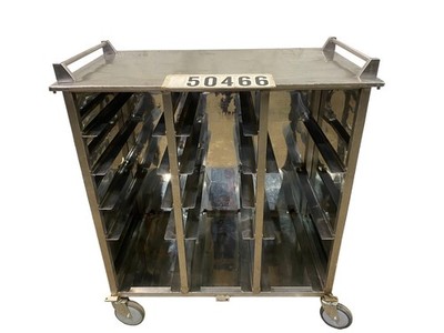 Edelstahl Abräumwagen Rollwagen Servicewagen Tablettwagen Stikkenwagen 50466