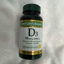 Nature's Bounty D3 50mcg 2000IU 150 RAPID RELEASE SOFTGELS Exp. 10/2027