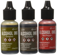 Ranger Tim Holtz Alcohol Ink 0.5oz 3-Pack, Tuscan Garden Colors