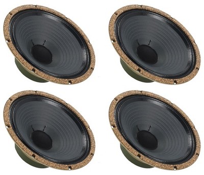 (4) Celestion G10 Greenback 16 ohm 30 Watt 10'' Guitar Speakers w/Ceramic Magnets