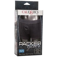 California Exotic Novelties Packer Gear Boxer Brief Harness-Black XS/S Cotton
