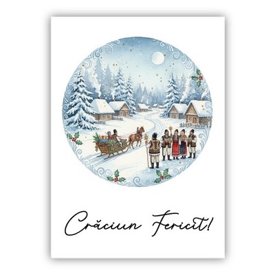 Craciun Fericit. Rumänische Weihnachtskarte. La Multi Ani! Crăciun Fericit!