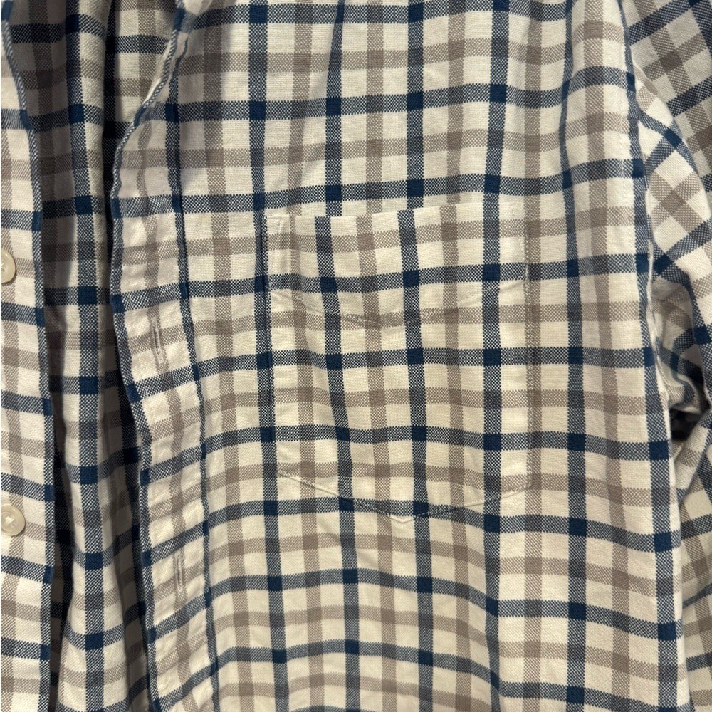 Bonobos blue and white patterned button down shir… - image 2