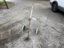 Vintage AJAY Caddy Cruiser Golf Bag Holder, Rolling Collapsible Pull Cart