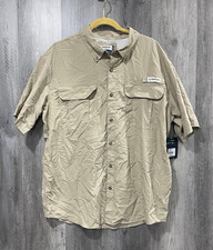 Magellan Men's Fish Gear Shirt Laguna Madre Relaxed Fit Button Down SS Large