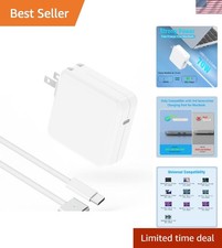 Fast Charging 70W USB C Adapter with 6.6FT Cable for MacBook Air 13/15, Pro 14