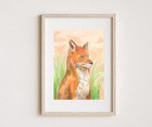 Original Fox Painting 5x7 Acrylic on Paper –  Signed Wildlife Mini Painting — photo 2