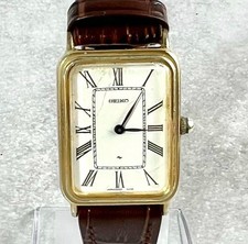 Cintura uomo SEIKO rettangolare oro funzionante nuova batteria