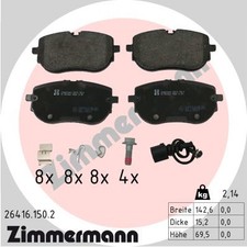 ZIMMERMANN 26416.150.2 Bremsbelagsatz, Scheibenbremse für AUDI,CUPRA,SKODA,VW